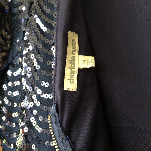 NWOT Navy Blue Sequin Cocktail Dress 💙 - Picture 4 of 4